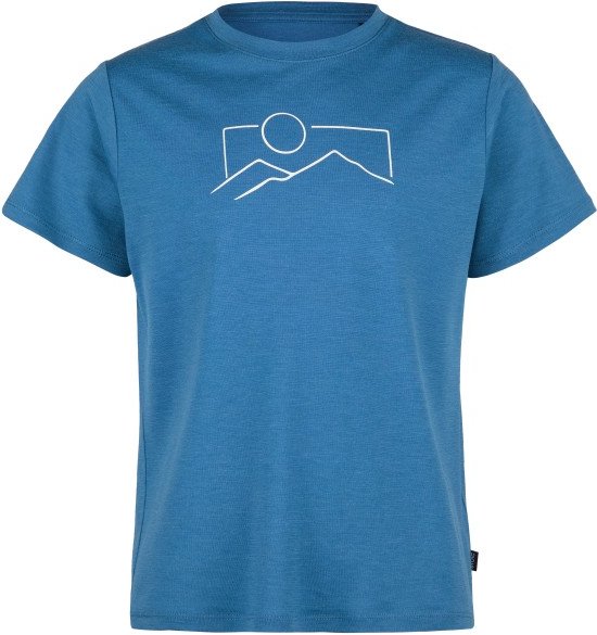 Stoic - Kids Merino155 LaholmSt. Print T-Shirt - Merinoshirt Gr 104 blau