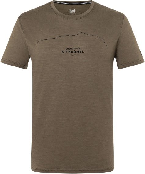 super.natural - Kitzbühel Tee - Merinoshirt Gr S grau/schwarz