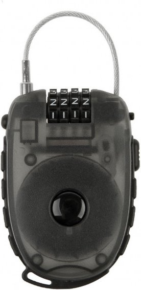 M-Wave - Lock'n'Roll D 24.9 Aufroll-Zahlenschloss - Fahrradschloss Gr 2,4 x 900 mm grau/schwarz