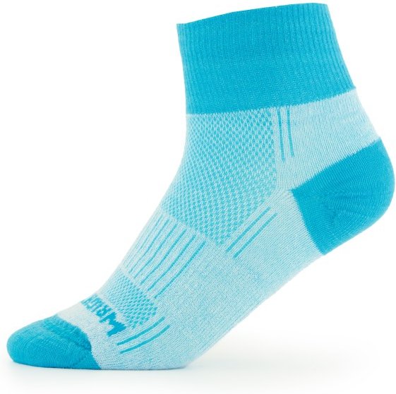 Wrightsock - Coolmesh II Quarter - Wandersocken Gr S blau