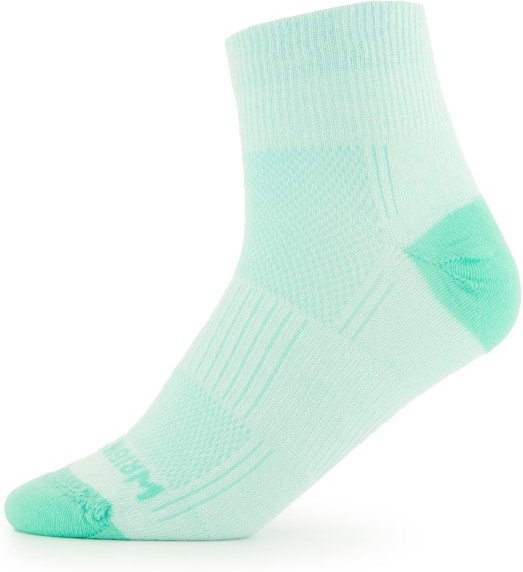 Thumbnail - Wrightsock - Coolmesh II Quarter - Wandersocken Gr 37,5-41 grün