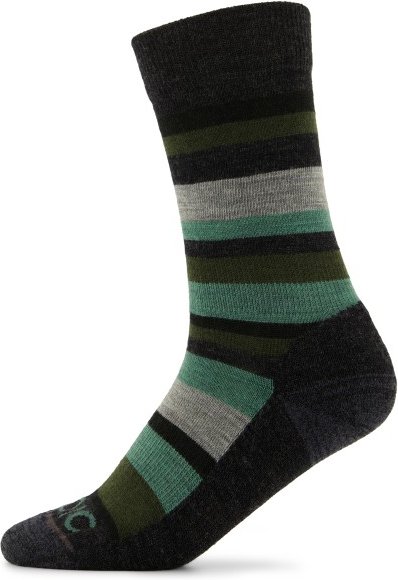 Stoic - Merino Trekking Crew Socks Stripes - Wandersocken Gr 45-47 schwarz