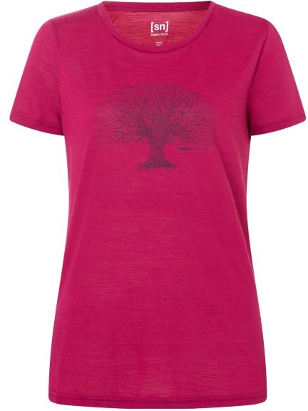 super.natural - Women's Tree of Knowledge Tee - Merinoshirt Gr XS rosa