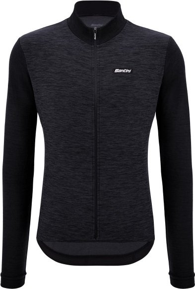 Santini - Pure Block Colour Thermal Cycling Jersey - Radtrikot Gr M schwarz