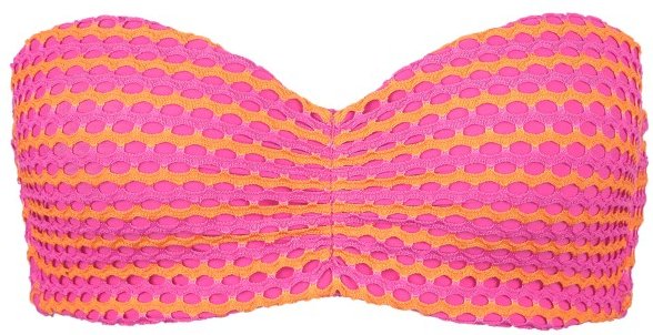 Seafolly - Women's Mesh Effect Bustier Bandeau - Bikini-Top Gr 42 rosa