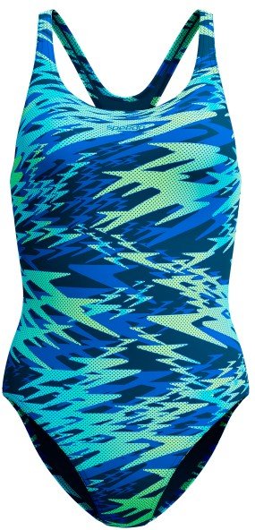 Speedo - Women's Hyperboom Print Medalist One Piece - Badeanzug Gr 42 blau
