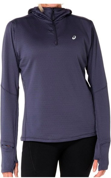 Thumbnail - Asics - Women's Road Winter L/S Hoodie - Laufshirt Gr L blau