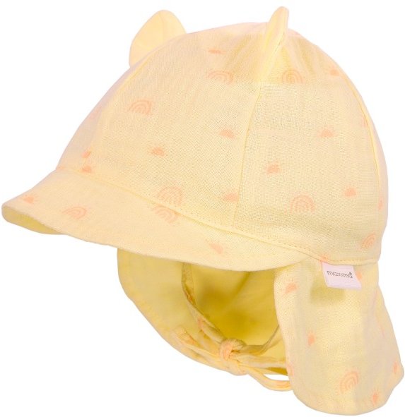 maximo - Baby's Schildmütze m. Ohren u. Nackenschutz - Cap Gr 39 cm beige