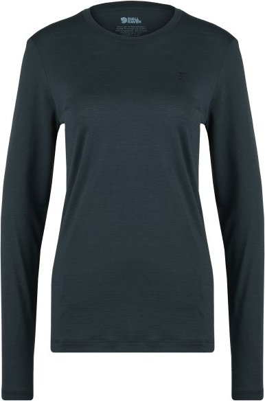 Thumbnail - Fjällräven - Women's Abisko Wool L/S - Merinolongsleeve Gr S blau/schwarz