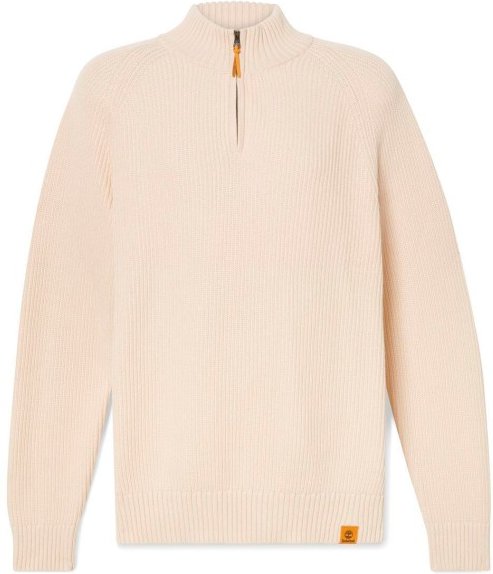 Thumbnail - Timberland - Williams River Textured 1/4 Zip Sweater - Pullover Gr XL beige