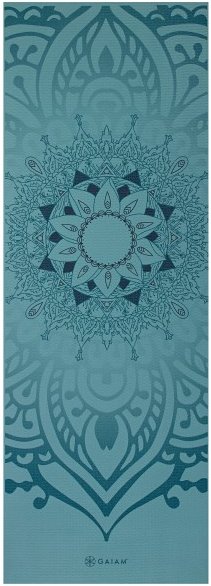 GAIAM - Yogamatte 6 mm Printed - Yogamatte Gr 173 x 61 x 0,6 cm türkis