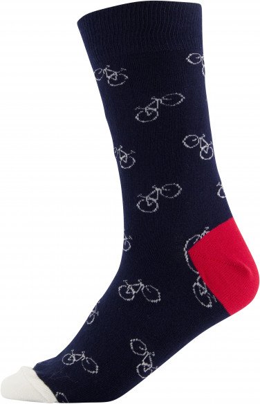 DEDICATED - Socks Sigtuna Bike Pattern - Multifunktionssocken Gr 36-40 blau