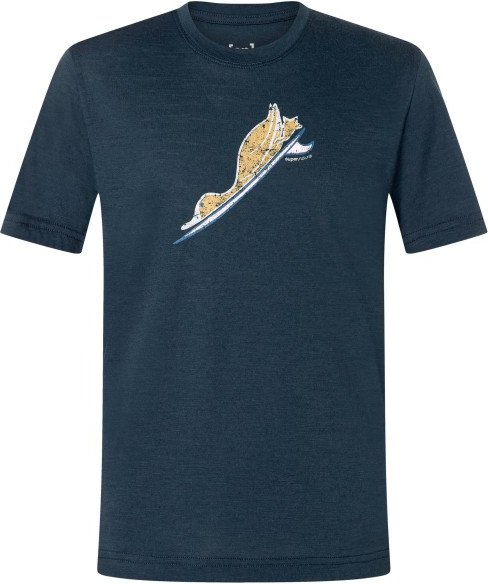 super.natural - Kid's Duck Dive Tee - Merinoshirt Gr 116 blau/ various