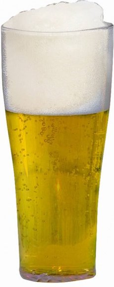 Waca - Polycarbonat Weizenbierbecher Gr 0,5 l orange/weiß