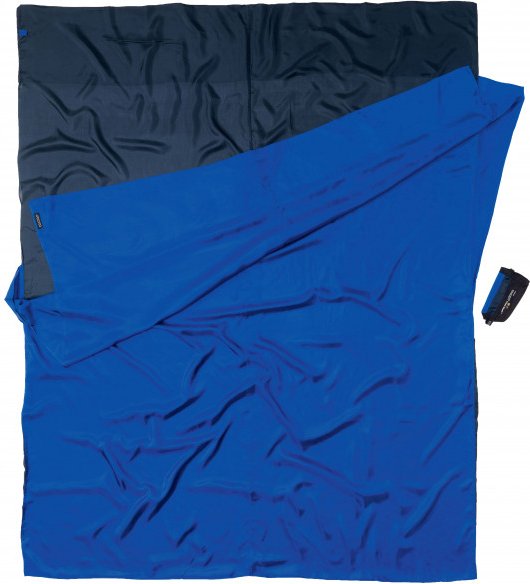 Thumbnail - Cocoon - TravelSheet Doublesize Silk - Reiseschlafsack Gr 220 x 176 cm - Double blau