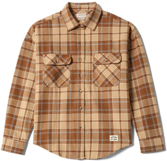 Brixton - Women's Bowery Vintage L/S Overshirt - Hemd Gr XL beige/braun