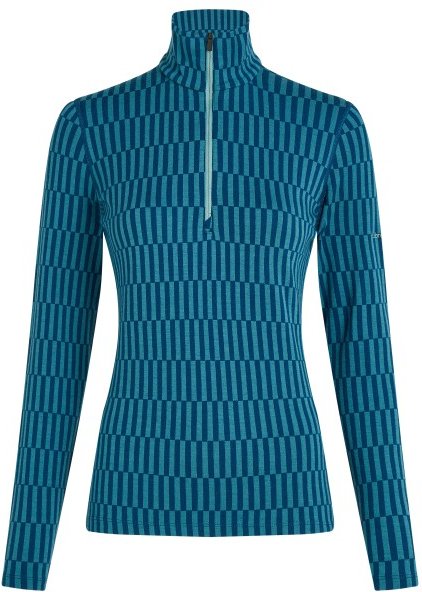 Icebreaker - Women's Merino 260 Tech Vertex L/S Half Zip AOP - Merinounterwäsche Gr XS blau