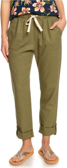 Roxy - Women's On The Seashore Linen Cargo Trousers - Freizeithose Gr S oliv
