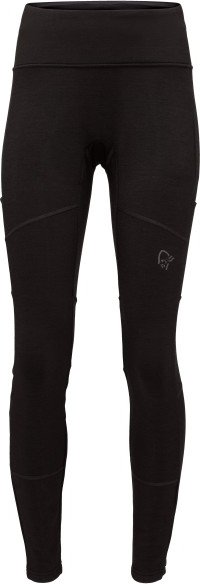 Norrøna - Women's Femund Warmwool Flex2 Tights - Leggings Gr L schwarz