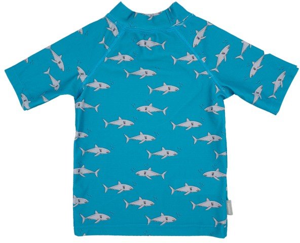 maximo - Kid's Mini Badeshirt S/S Print UV 50 - Lycra Gr 98/104 blau/türkis