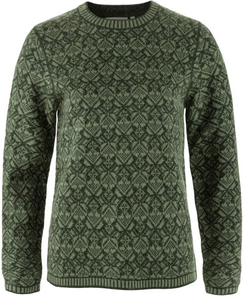 Fjällräven - Women's Snow Round Neck Sweater - Wollpullover Gr M oliv
