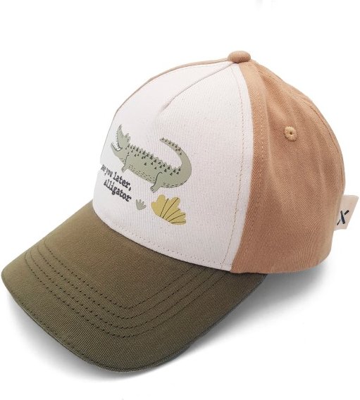 maximo - Boy's Cap Krokodil Klettverschluss - Cap Gr 49-51 cm braun