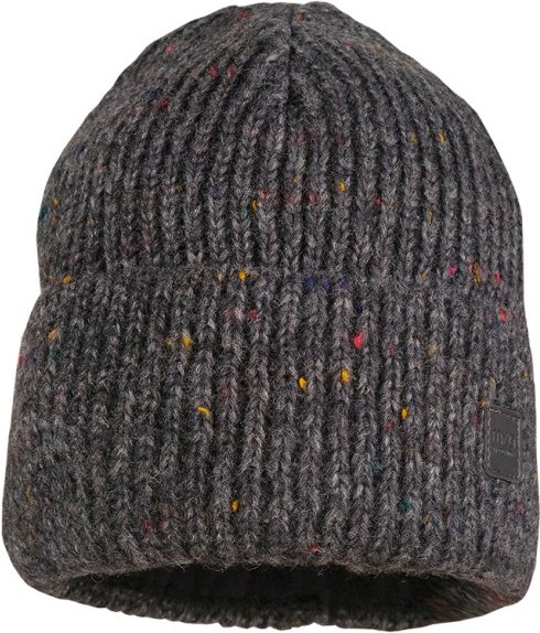 Thumbnail - maximo - Girl-Beanie Effektgarn Jerseyfutter mit Umschlag - Mütze Gr 51-53 cm grau