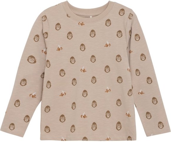 Minymo - Kid's T-Shirt L/S AOP No. 134004 - Longsleeve Gr 122 beige