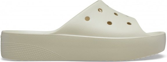 Crocs - Women's Classic Platform Slide - Sandalen Gr 11 grau/beige