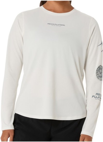 Asics - Women's Fujitrail Logo L/S Top - Laufshirt Gr L grau