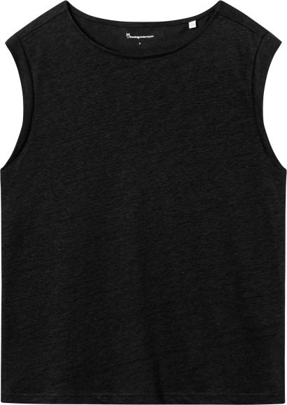 KnowledgeCotton Apparel - Women's Loose Fold Up Linen - Top Gr XXL schwarz