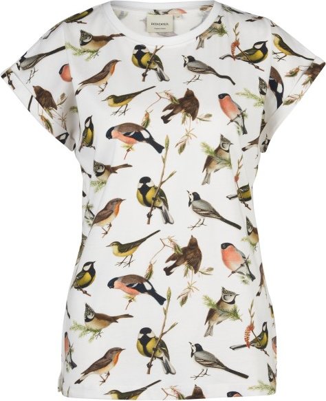 DEDICATED - Women's T-Shirt Visby Autumn Birds - T-Shirt Gr S weiß