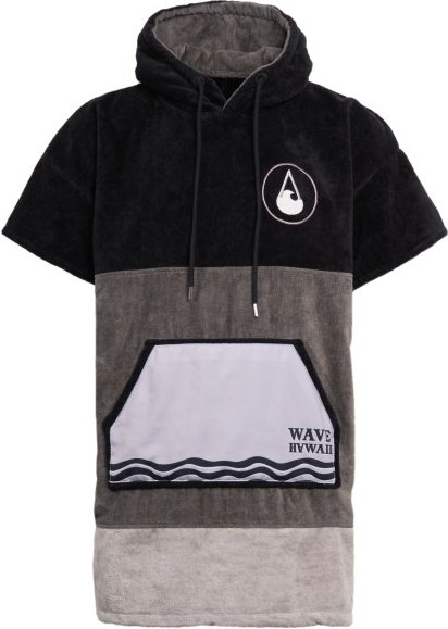Wave Hawaii - Poncho Durban - Surf Poncho Gr L grau/schwarz