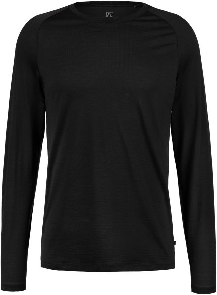 Heber Peak - MerinoCool165 EvergreenHe. L/S - Merinoshirt Gr XL schwarz