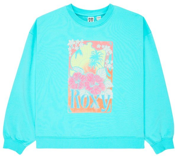 Roxy - Kid's Lineup Crew RG Terry - Hoodie Gr 12 Years - L türkis
