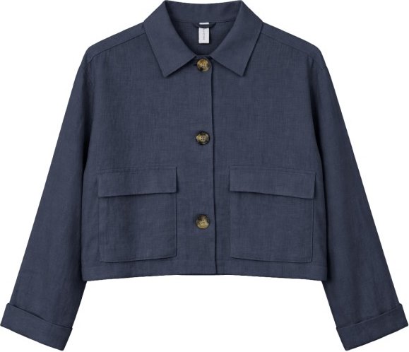 Mazine - Women's Short Linen Jacket - Freizeitjacke Gr XL blau