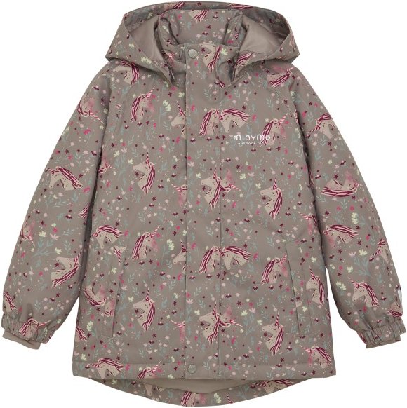 Minymo - Kid's Twill Snow Jacket AOP - Winterjacke Gr 86 braun