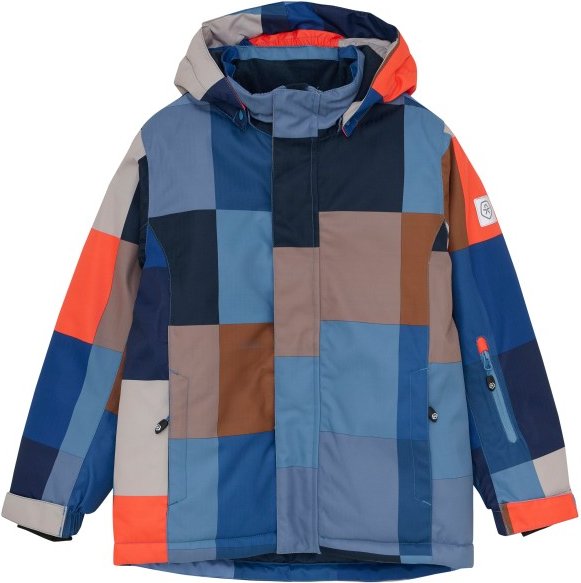 Thumbnail - Color Kids - Boy's Ski Jacket AOP - Skijacke Gr 134 blau