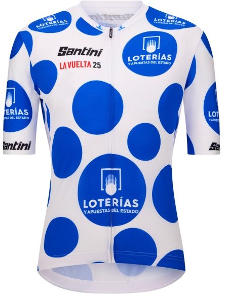 Santini - La Vuelta Polka Dot Jersey - Radtrikot Gr 3XL blau