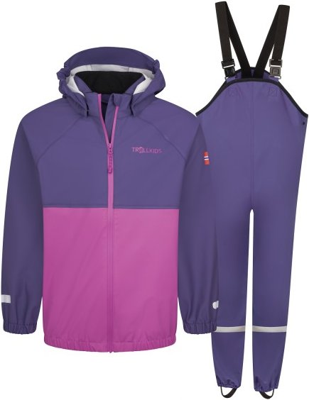 Trollkids - Kid's Odda Rain Set XT - Overall Gr 122 lila
