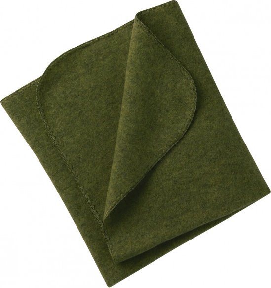 Engel - Baby-Decke mit Muschelkante - Decke Gr 80 x 100 cm oliv