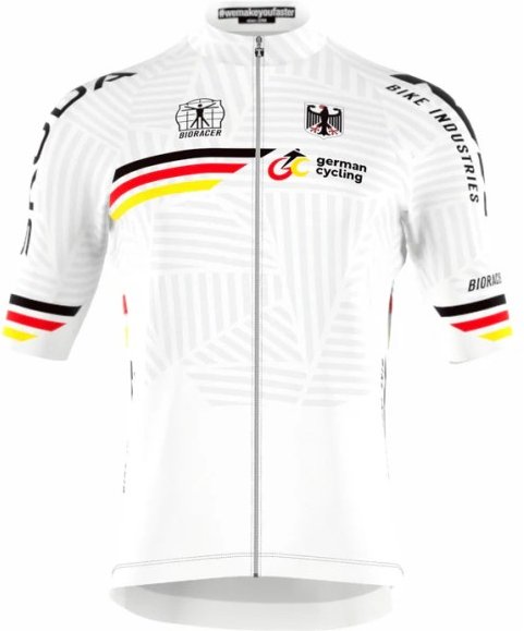 Bioracer - German Icon Classic Matrix Jersey - Radtrikot Gr S weiß