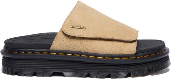Dr. Martens - Zebzag Slide EH Suede - Sandalen Gr 36 beige/schwarz