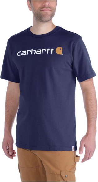 Carhartt - Core Logo S/S - T-Shirt Gr XS blau