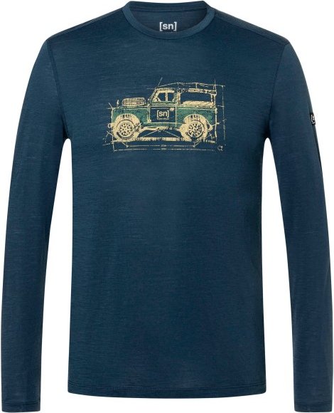 super.natural - Willi L/S - Merinoshirt Gr M blau