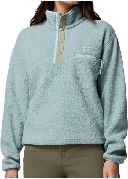 Thumbnail - Columbia - Women's Helvetia II Cropped Half Snap Fleece - Fleecepullover Gr XL türkis/grau