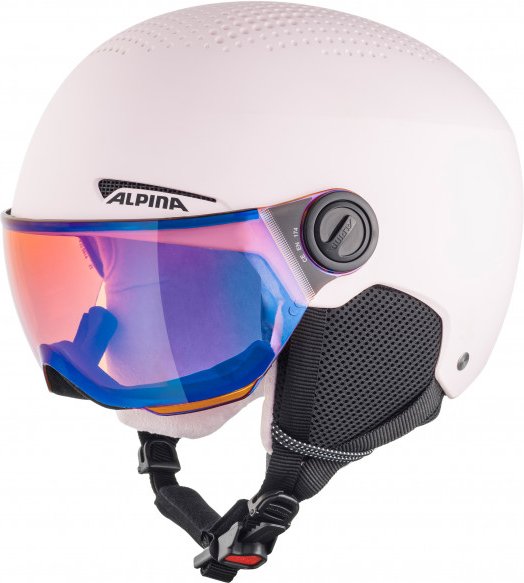 Thumbnail - Alpina - Kid's Zupo Visor Quattroflex Mirror Lite S2 - Skihelm Gr 54-58 cm weiß