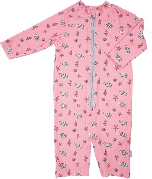maximo - Kid's Mini Overall 3/4 Arm Badestoff Print - Lycra Gr 98/104 rosa