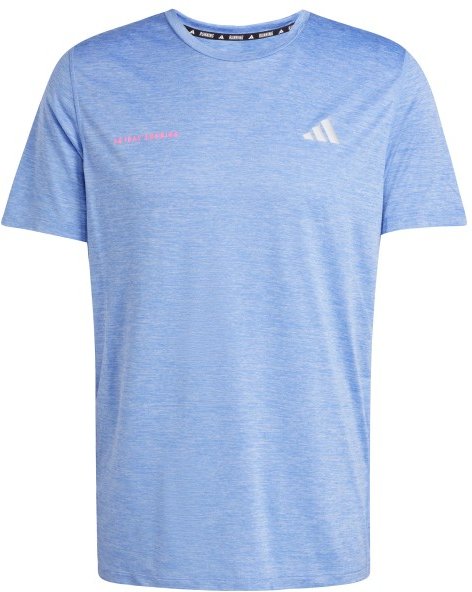 adidas - Own The Run Melange T-Shirt - Laufshirt Gr M blau