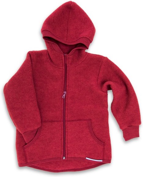 Thumbnail - Engel - Kinder Kapuzenjacke Wollfleece - Wolljacke Gr 116 rot